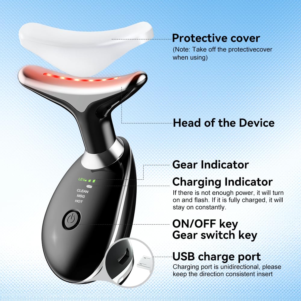Rechargeable EMS Face Massager – 3-Mode Skin Care & Beauty Device