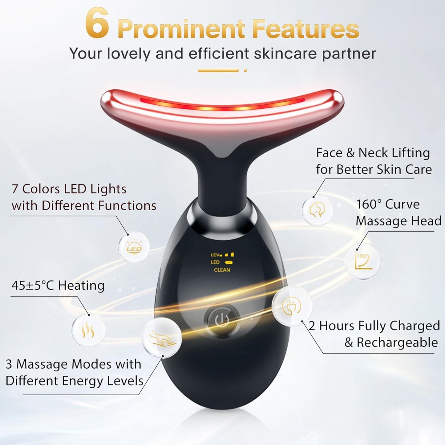 Rechargeable EMS Face Massager – 3-Mode Skin Care & Beauty Device