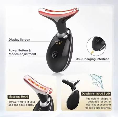 Rechargeable EMS Face Massager – 3-Mode Skin Care & Beauty Device